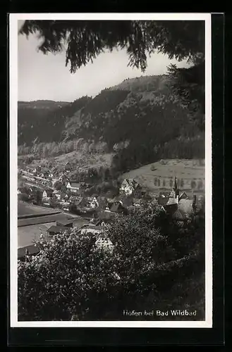 AK Höfen bei Wildbad, Ortsansicht aus der Vogelschau