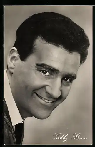 AK Schauspieler Teddy Reno mit lächelndem Gesicht