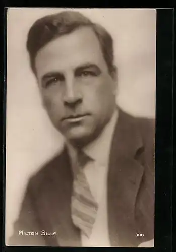 AK Schauspieler Milton Sills mit Anzug und Krawatte