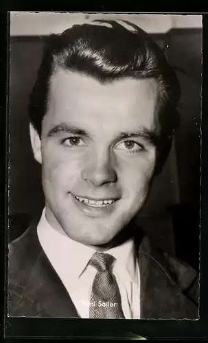 AK Schauspieler Toni Sailer lächelnd