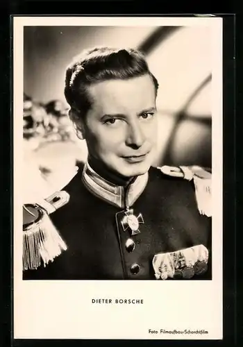 AK Schauspieler Dieter Borsche in Uniform