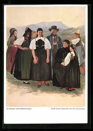 AK Frauen aus Trossingen und Schwenningen in Trachten