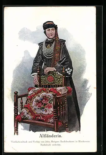 Künstler-AK Altländerin in Tracht