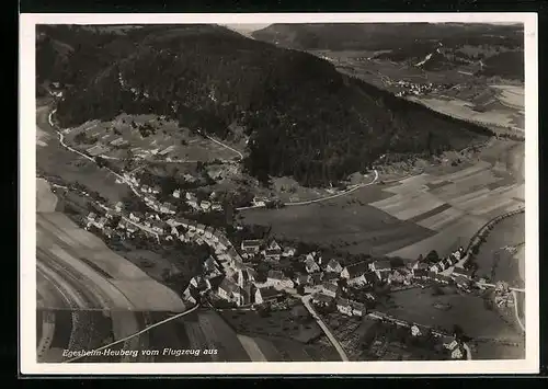 AK Egesheim-Heuberg, Ortsansicht vom Flugzeug aus