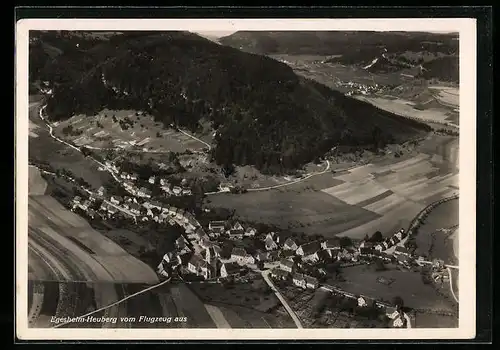 AK Egesheim-Heuberg, Ortsansicht vom Flugzeug aus