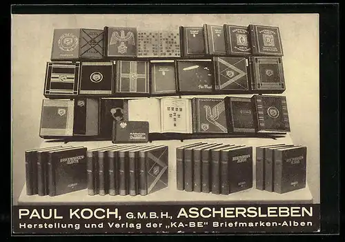 AK Aschersleben, Paul GmbH, Herstellung und Verlag der KA-BE Briefmarken-Alben, Postgeschichte