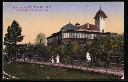 AK Ebersbach /Spreedorf i. Sa., Restaurant Felsenmühle