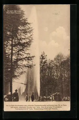 AK Bad Oeynhausen, Der Jordan-Sprudel schleudert eine 40 m hohe Wassersäule, Quelle