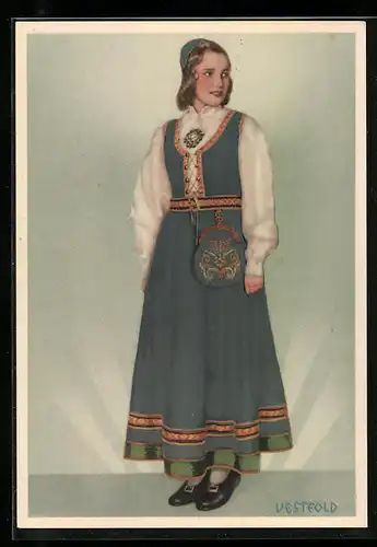 AK Vestfold, Norwegerin in Tracht