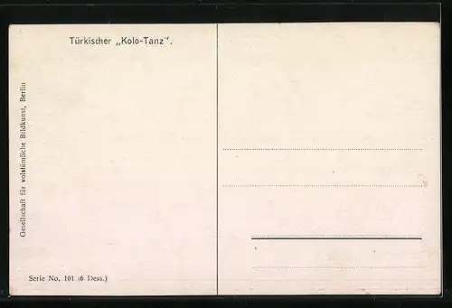 Künstler-AK Türkischer Kolo-Tanz