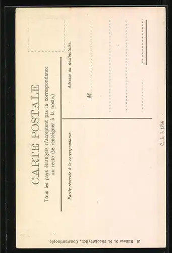 AK Constantinople, Dame en costume Turc, türkische Dame