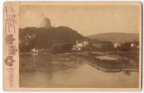 Fotografie H. Hoffmann, Regensburg, Ansicht Donaustauf, Blick nach der Befreiungshalle