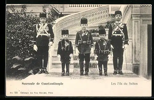AK Constantinople, Les Fils du Sultan, Söhne des Sultans der Türkei