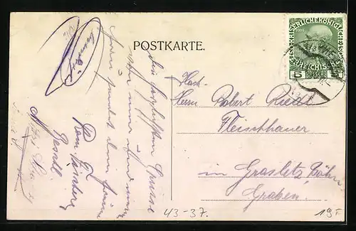 AK Wien, Restaurant v. T. Domansky mit Gartenlokal im Wiener Prater, Aussen- u. Innenansicht, Porträt