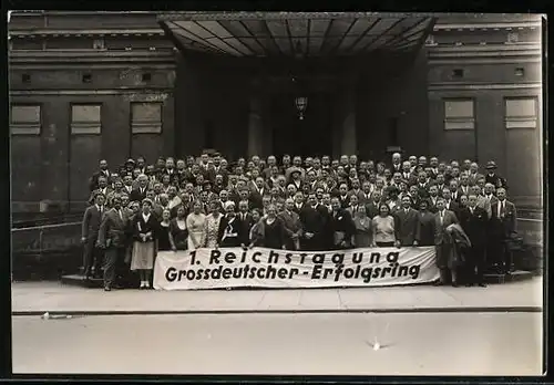 AK 1. Reichstagung Grossdeutscher-Erfolgsring, Oscar Schellbach, Lebenslehrer, Begründer Mental-Positivismus