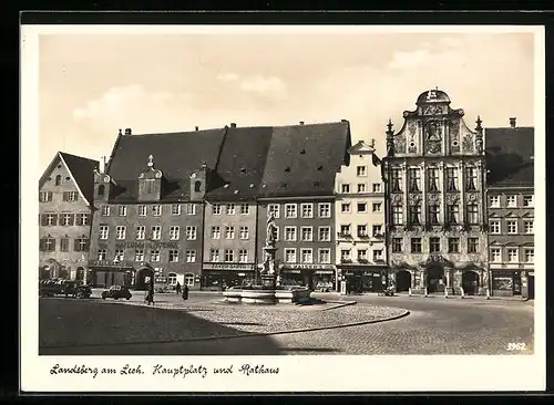 AK Landsberg am Lech, Hauptplatz und Rathaus