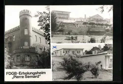 AK Ferch, FDGB-Erholungsheim Pierre Semard, Haus der Freundschaft, Ferienheim und Bungalowsiedlung