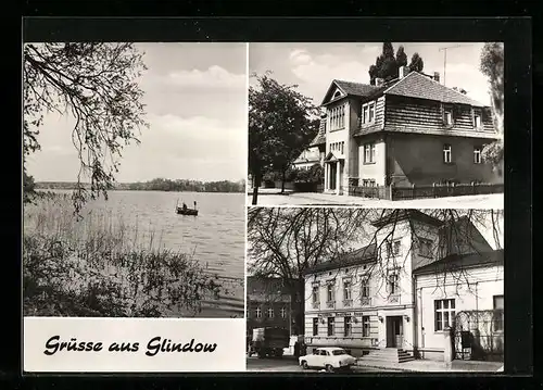 AK Glindow, Gaststätte Deutsches Haus, Seepartie und Ortspartie