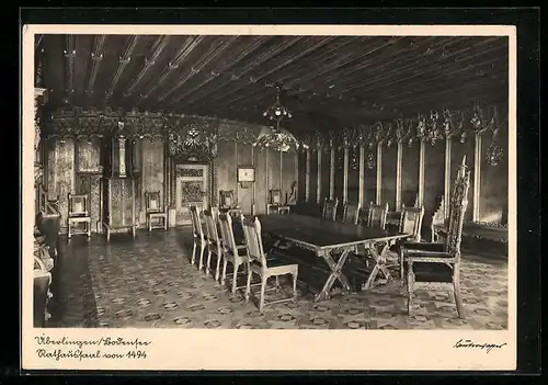 AK Überlingen / Bodensee, Rathaussaal von 1494