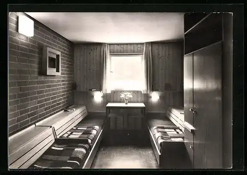 AK Ulm-Söflingen, Dreibettzimmer im Ev. Freizeitheim Pappelau der Christuskirchengemeinde