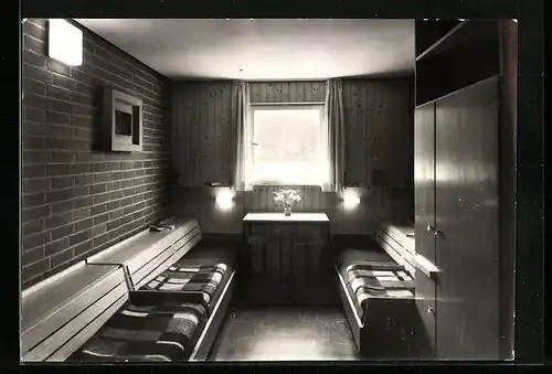 AK Ulm-Söflingen, Dreibettzimmer im Ev. Freizeitheim Pappelau der Christuskirchengemeinde