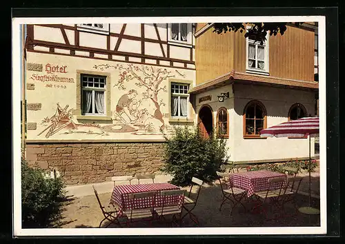 AK Gras-Ellenbach / Odw., Hotel Siegfriedbrunnen