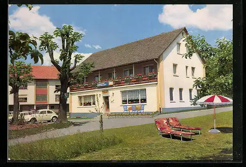AK Gersfeld / Rhön, Gasthaus-Pension Zur Rhönlust, Maiersbacher Weg 3
