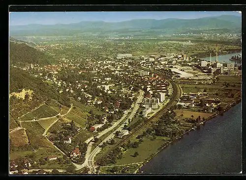 AK Grenzach / Baden, Gesamtansicht vom Flugzeug aus gesehen