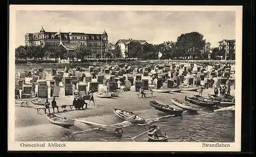 AK Ahlbeck / Usedom, Strandleben