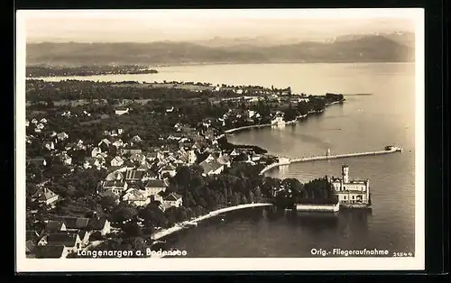 AK Langenargen a. Bodensee, Gesamtansicht, Fliegeraufnahme