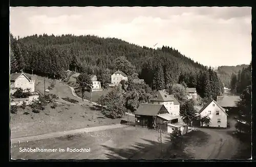 AK Schübelhammer / Frankenwald, Ortspartie aus der Vogelschau