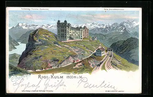 Künstler-AK C. Steinmann Nr. 2070: Rigi-Kulm