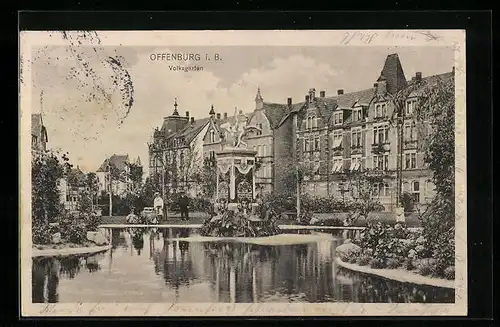 AK Offenburg i. B., Volksgarten