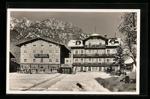 AK Garmisch, Hotel-Restaurant Drei Mohren