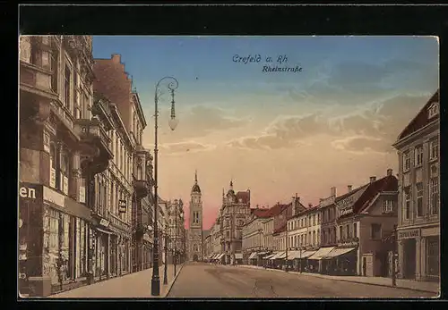 AK Krefeld, Rheinstrasse