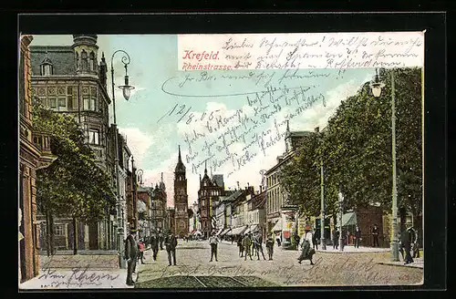 AK Krefeld, Rheinstrasse