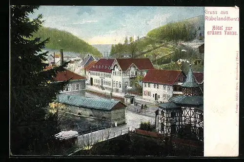 AK Rübeland / Harz, Hotel zur grünen Tanne