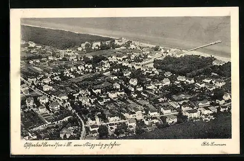 AK Arendsee i. M., Gesamtansicht vom Flugzeug aus gesehen