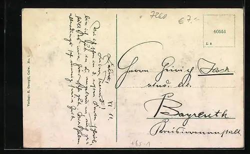 AK Calw, Bahnhof mit Teichelberg