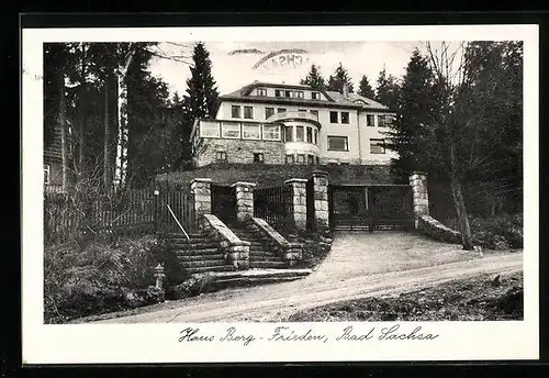 AK Bad Sachsa / Harz, Hotel-Pension Haus Bergfrieden