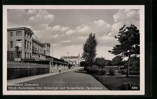 AK Zinnowitz / Ostsee, FDGB-Ferienheim Otto Schmirgal und Bergarbeiter-Ferienheim