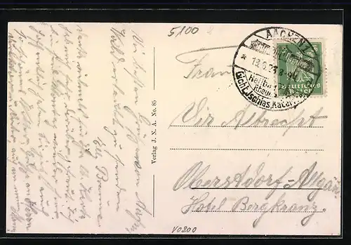 AK Aachen, Gasthaus Waldschenke