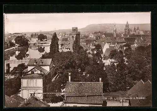 AK Heilbronn, Ortsansicht aus der Vogelschau