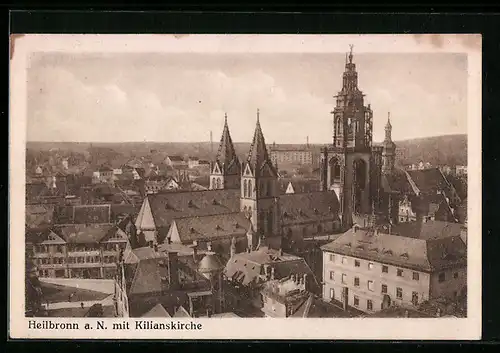 AK Heilbronn, Ortsansicht mit Kilianskirche