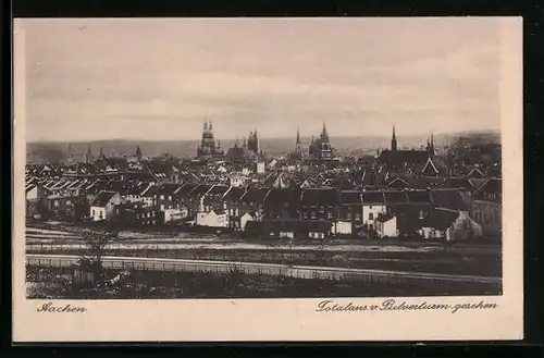 AK Aachen, Totalansicht vom Pulverturm gesehen