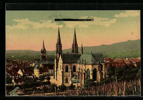 AK Oberehnheim i. Els., Blick zur Kirche