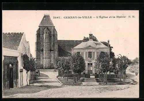 AK Cernay-la-Ville, L`Eglise et la Mairie