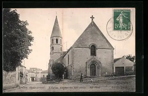 AK Epone, L`Eglise, Clocher du XIIe siecle