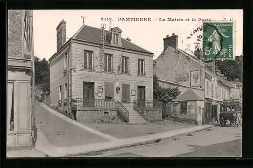 AK Dampierre, La Mairie et la Poste