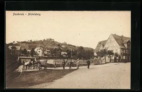 AK Hersbruck, Michelsberg, Pferdefuhrwerk